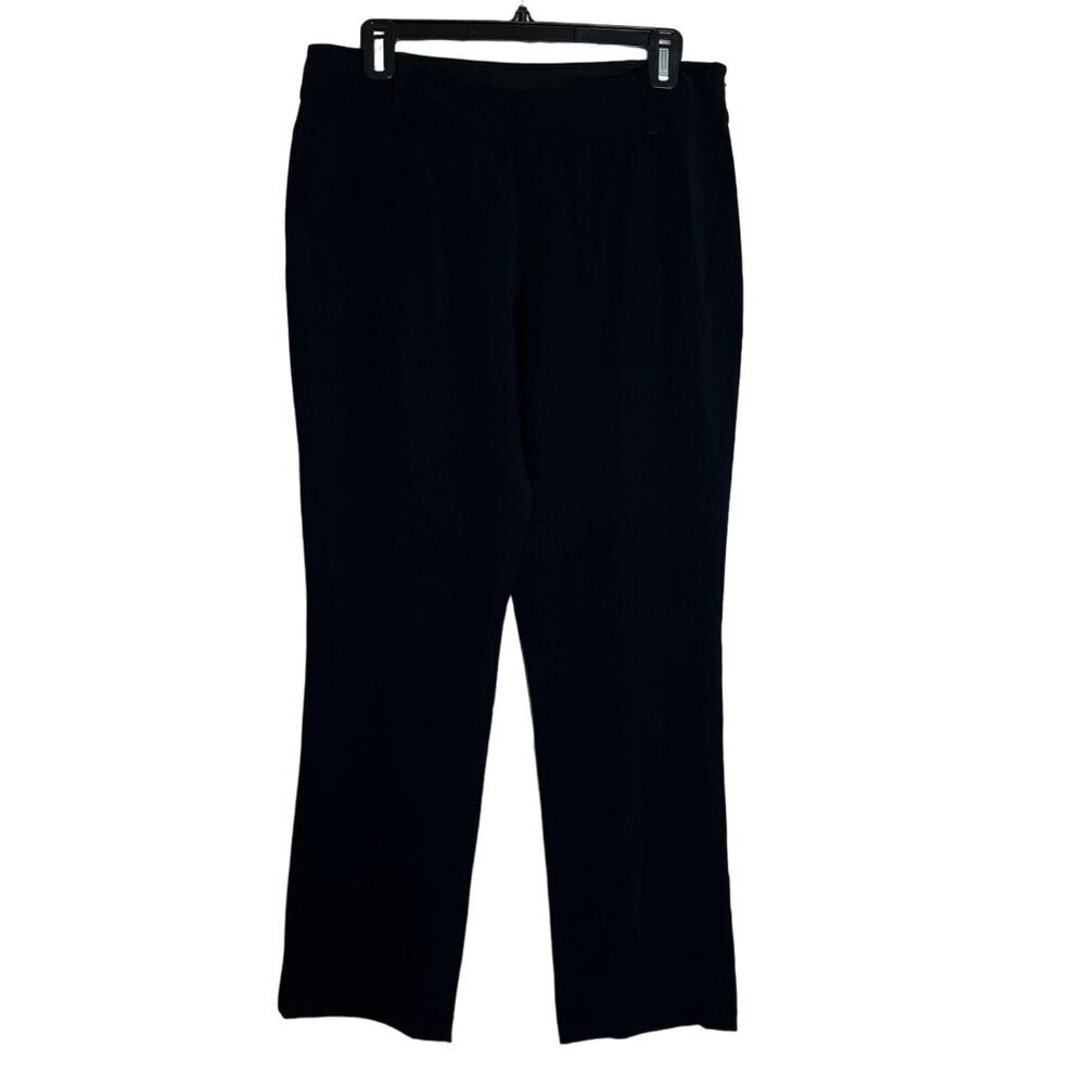 Moschino Black Straight Leg Dress Ankle Pants Side Zipper Closure Size 46